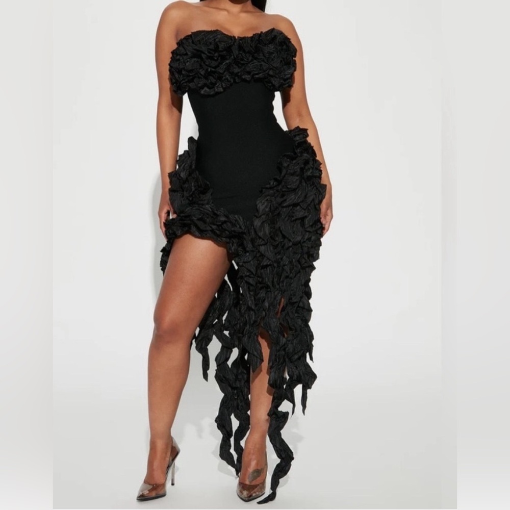 Bandage Mini Black Dress